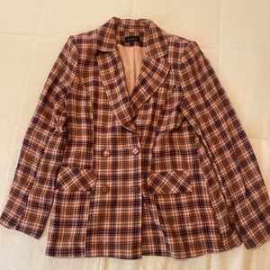 Majorelle plaid blazer